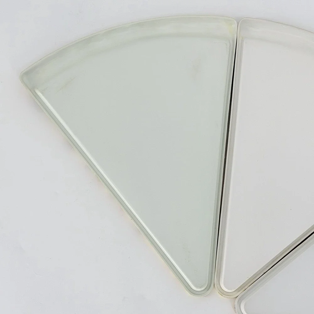 Deborah Mallow Pizza Slice Plates Set of 3 Melamine Singing Veggies Vintage